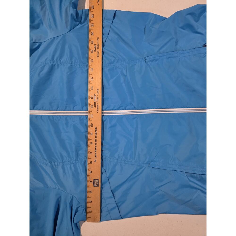 Eddie Bauer Women’s XL, Hood Zip Pockets Windbreaker Rain Jacket Bright Blue - Picture 6 of 7